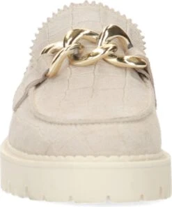 Manfield - Dames - Beige Suède Loafers Met Chain - Maat 40 -Skechers Verkoopwinkel 1002x1200 1