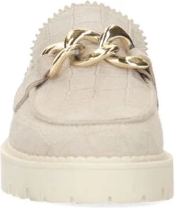Manfield - Dames - Beige Suède Loafers Met Chain - Maat 40 -Skechers Verkoopwinkel 1007x1200 1