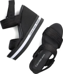 Calvin Klein Wedge Sandal Sling Sandalen - Met Sleehak - Dames - Zwart - Maat 39 -Skechers Verkoopwinkel 1010x1200 4