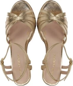 Lina Locchi Sandalen Dames / Damesschoenen - Leer - Naaldhak Hoogte 7 Cm - L1252 - Goud - Maat 36 -Skechers Verkoopwinkel 1022x1200 4