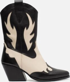 Ann Rocks Cowboylaarzen Zwart Leer - Dames - Maat 38