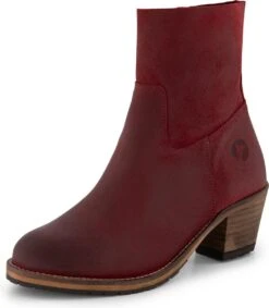 Travelin' Bordeaux Suede - Leren Enkellaarsjes Met Hak - Rood Leer - Maat 36 -Skechers Verkoopwinkel 1049x1200