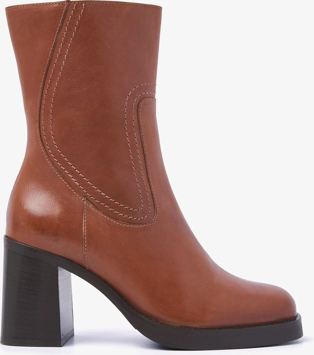 VIA VAI Avery Kate Enkellaarsjes Dames - Donker Cognac - Maat 40 1 VIA VAI Avery Kate Enkellaarsjes Dames - Donker Cognac - Maat 40