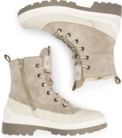 Travelin' Leval Dames Winterboots - Waterresistent Membraan - Wol Gevoergd - Zand Beige Leer - Maat 38 -Skechers Verkoopwinkel 1066x1200 6