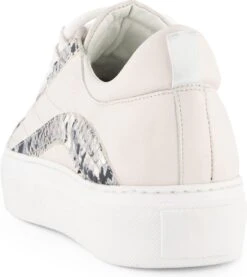 NoGRZ L.Dewez - Leren Dames Sneakers - Veterschoenen Met Snake Print - Wit Leer - Maat 37 -Skechers Verkoopwinkel 1070x1200 4