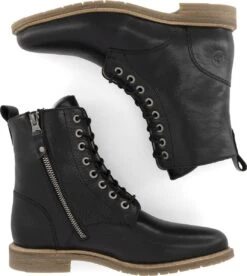 Travelin' Montalivet - Dames Veterschoenen Met Rits - Leren Enkellaarzen - Zwart Leer - Maat 37 -Skechers Verkoopwinkel 1072x1200 4