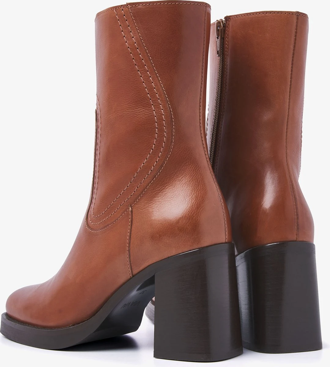 VIA VAI Avery Kate Enkellaarsjes Dames - Donker Cognac - Maat 40 7 VIA VAI Avery Kate Enkellaarsjes Dames - Donker Cognac - Maat 40 - Afbeelding 7