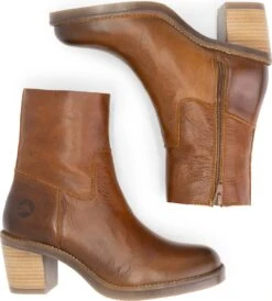 Travelin' Morlaix Dames Leren Enkellaarzen Met Hak - Nette Schoenen Vrouwen - Cognac Bruin Leer - Maat 38 -Skechers Verkoopwinkel 1081x1200 4