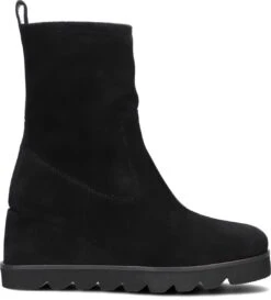 Unisa Leticia Enkellaarsjes - Enkelboots Met Rits - Dames - Zwart - Maat 39