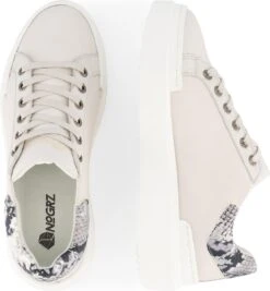 NoGRZ J.Javarra - Leren Dames Sneakers - Veterschoenen - Wit Leer - Maat 39 -Skechers Verkoopwinkel 1110x1200 3