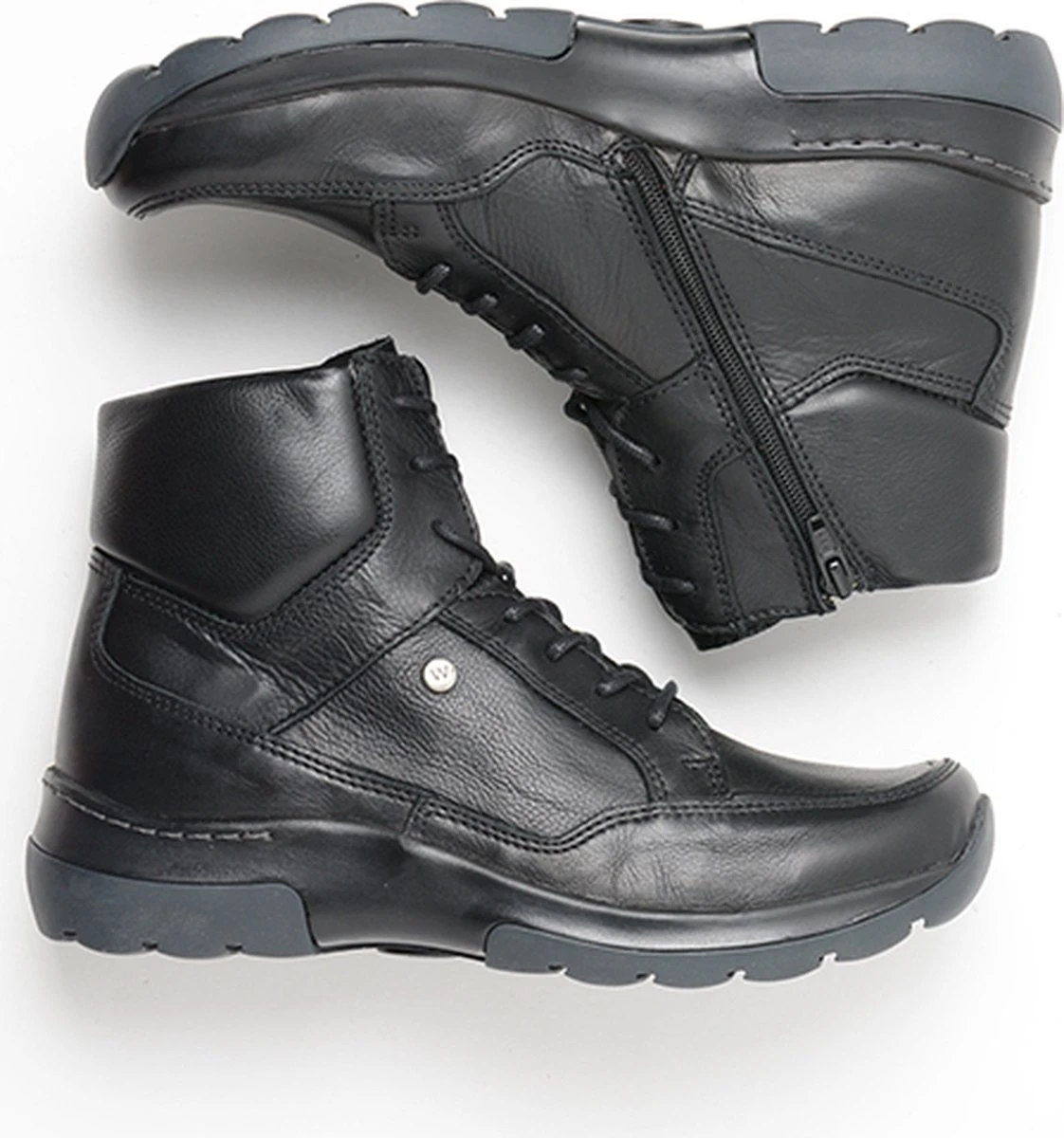 Wolky Veterschoenen Raf Zwart Leer 4 Wolky Veterschoenen Raf Zwart Leer - Afbeelding 4