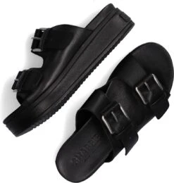 Shabbies Amsterdam Vrouwen Leren Slippers / Damesschoenen 170020174 - Zwart - Maat 39 -Skechers Verkoopwinkel 1138x1200 4