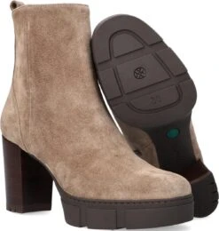 Unisa Kopsi Enkellaarsjes - Enkelboots Met Rits - Dames - Taupe - Maat 40 -Skechers Verkoopwinkel 1139x1200