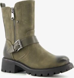Supercracks Dames Biker Boots - Groen - Maat 40