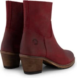 Travelin' Bordeaux Suede - Leren Enkellaarsjes Met Hak - Rood Leer - Maat 36 -Skechers Verkoopwinkel 1177x1200