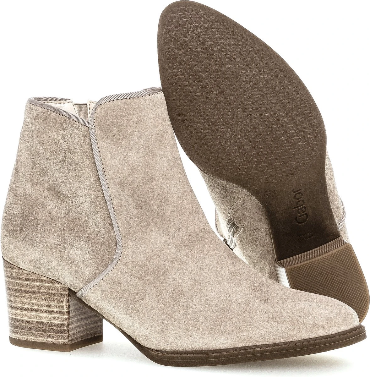 Gabor Enkellaarsjes Taupe Suede - Dames - Maat 41 18 Gabor Enkellaarsjes Taupe Suede - Dames - Maat 41 - Afbeelding 18