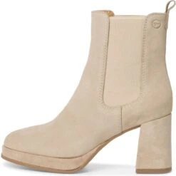 Tamaris Enkellaarsjes Beige Leer - Dames - Maat 40 -Skechers Verkoopwinkel 1199x1200