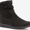 Hush Puppies Gevoerde Suede Dames Enkellaarsjes - Zwart - Maat 38 - Echt Leer - Uitneembare Zool -Skechers Verkoopwinkel 1200x1007