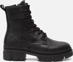 Tamaris Veterboots Zwart Leer 172102 - Maat 40