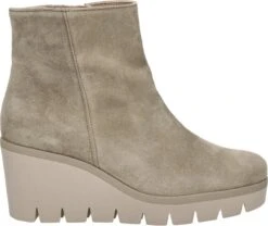 Gabor Enkellaarsjes Dames / Laarzen / Damesschoenen - Suède - 94.780.12 - Beige - Maat 38.5