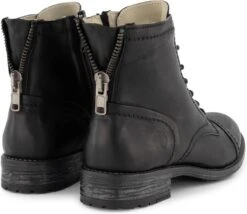 NoGRZ R.Mylne - Dames Leren Enkellaars - Winter Veterboots - Wol Gevoerd - Zwart - Maat 38 -Skechers Verkoopwinkel 1200x1040 4