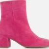 Gabor Enkellaarsjes Roze Suede - Dames - Maat 38.5