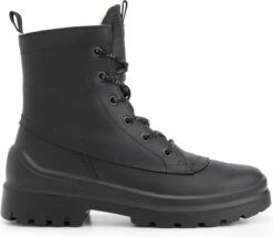 Travelin' Moraine Dames Winterboots - Waterresistent Membraan - Wol Gevoergd - Zwart Leer - Maat 40