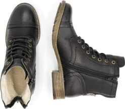 NoGRZ A.Aalto Leren Enkellaarzen Dames - Wol Gevoerde Veterschoenen - Zwart Leer - Maat 41 -Skechers Verkoopwinkel 1200x1050 1