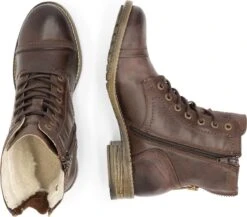 NoGRZ A.Aalto Leren Enkellaarzen Dames - Wol Gevoerde Veterschoenen - Donkerbruin Leer - Maat 41 -Skechers Verkoopwinkel 1200x1054 2