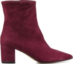 Lina Locchi Enkellaarsjes Dames / Laarzen / Damesschoenen - Suède - L1101 Sue - Bordeaux - Maat 42