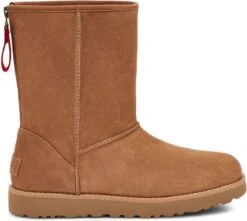 UGG W Classic Short Logo Zip Vachtlaarzen - Warme Laarzen - Dames - Camel - Maat 37 -Skechers Verkoopwinkel 1200x1076