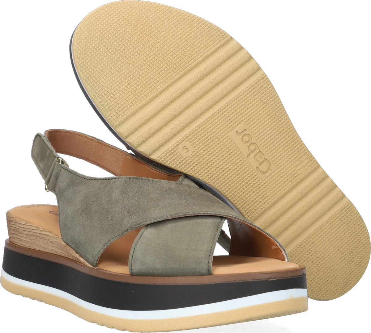 Gabor 683 Sandalen - Dames - Groen - Maat 40 7 Gabor 683 Sandalen - Dames - Groen - Maat 40 - Afbeelding 7