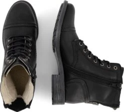 NoGRZ R.Mylne - Dames Leren Enkellaars - Winter Veterboots - Wol Gevoerd - Zwart - Maat 38 -Skechers Verkoopwinkel 1200x1081 2