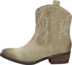 SUB55 Western Boots Enkellaarsjes Hak - Beige - Maat 37