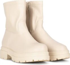 POSH By Poelman ELA Dames Enkel Laarzen - Crème - Maat 39 -Skechers Verkoopwinkel 1200x1102 1