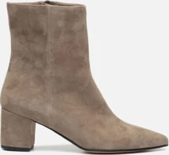 Linea Zeta Enkellaarsjes Taupe Suede 182608 - Dames - Maat 39