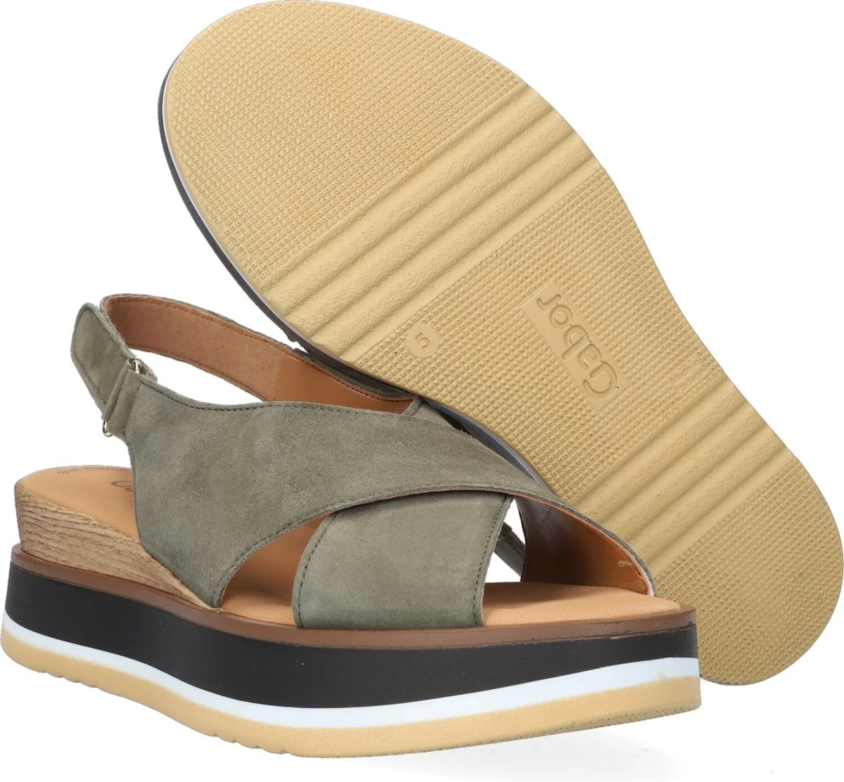 Gabor 683 Sandalen - Dames - Groen - Maat 40 6 Gabor 683 Sandalen - Dames - Groen - Maat 40 - Afbeelding 6