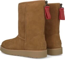 UGG W Classic Short Logo Zip Vachtlaarzen - Warme Laarzen - Dames - Camel - Maat 37 -Skechers Verkoopwinkel 1200x1118