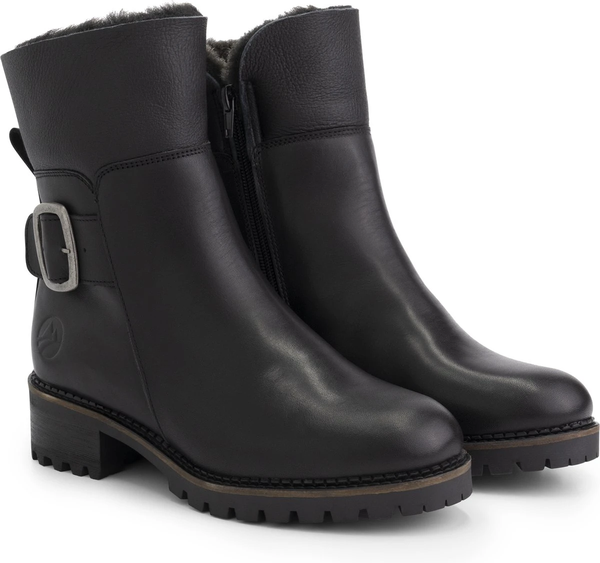 Travelin' Gyre - Leren Dames Enkellaarzen - Wol Gevoerd - Zwart Leer - Maat 39 2 Travelin' Gyre - Leren Dames Enkellaarzen - Wol Gevoerd - Zwart Leer - Maat 39 - Afbeelding 2