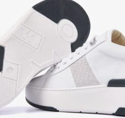 VIA VAI Jessy Stripe Sneakers - Leer - Wit Grijs - Maat 39 -Skechers Verkoopwinkel 1200x1133 3