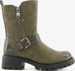 Supercracks Dames Biker Boots - Groen - Maat 40 -Skechers Verkoopwinkel 1200x1141