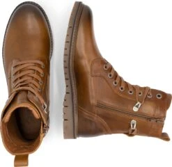 Travelin' Erquy Dames Leren Enkellaarzen - Stoere Veterboots Met Rits - Cognac Bruin Leer - Maat 37 -Skechers Verkoopwinkel 1200x1166 9