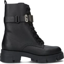 Guess Madox Veterboots - Laarzen Met Veters - Dames - Zwart - Maat 39