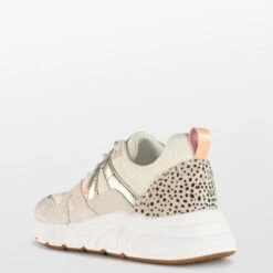POSH By Poelman CAROCEL Dames Sneakers - Beige/Goud - Multi - Maat 38 -Skechers Verkoopwinkel 1200x1198 8
