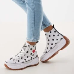 British Knights KAYA MID FLY Dames Sneakers Hoog - Wit Stippen - Maat 38 -Skechers Verkoopwinkel 1200x1200 204