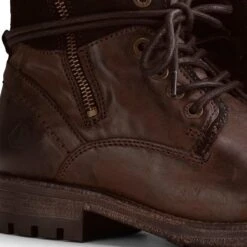 NoGRZ P.Post - Dames Leren Enkellaars - Winter Veterboots - Wol Gevoerd - Donkerbruin - Maat 42 -Skechers Verkoopwinkel 1200x1200 258