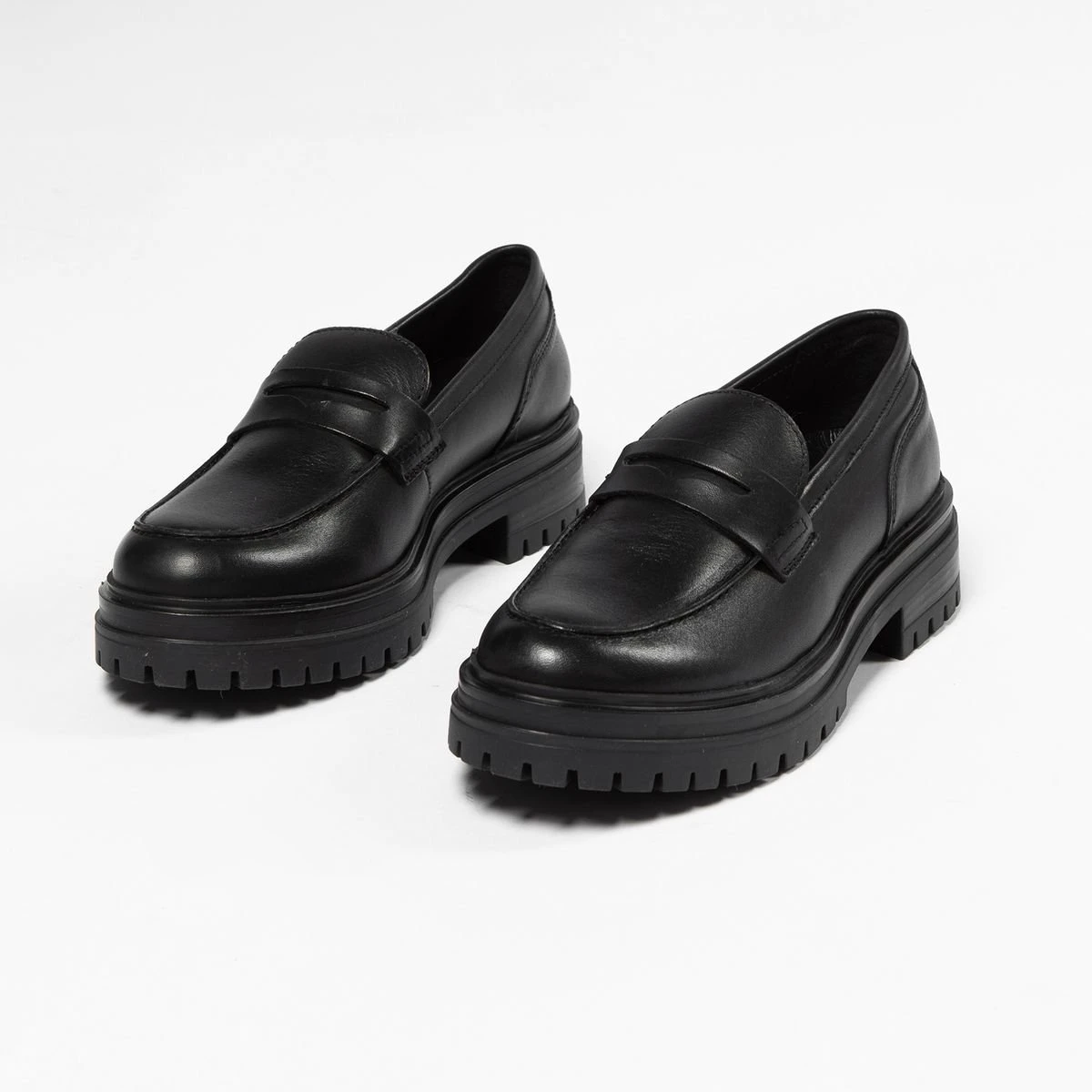 Manfield - Dames - Zwart Leren Loafers - Maat 40 8 Manfield - Dames - Zwart Leren Loafers - Maat 40 - Afbeelding 8