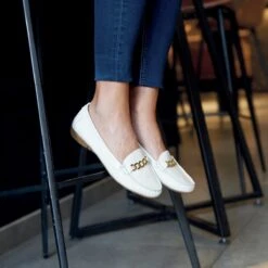 Gabylou - Mocassins Comfort Leer Ketting - Model Mercedes - Ecru 41 -Skechers Verkoopwinkel 1200x1200 31