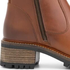 Mysa Ivy Dames Leren Enkellaarzen - Gevoerde Boots - Cognac Bruin Leer - Maat 42 -Skechers Verkoopwinkel 1200x1200 45