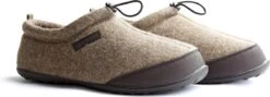 Travelin' Back-Home Dames Sloffen - Wollen Pantoffels - Rubberen Zool - Beige/Zand - Maat 41